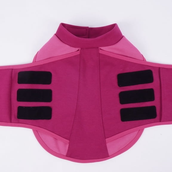 IECOii Dog Anxiety Relief Coat,Comfort Anxiety Vest for Dogs,Adjustable Dog Anxiety Calming Wrap for Fireworks,Thunderstorm,Travel,Separation,Anxiety Jacket for Small Dogs,L,Rose Red
