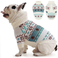 thumbnail image 1 of IECOii Dog Sweater Christmas Warm Dog Sweaters for Medium Dogs Thick Knitted Turtleneck Dog Winter Vest,Beige,M, 1 of 9
