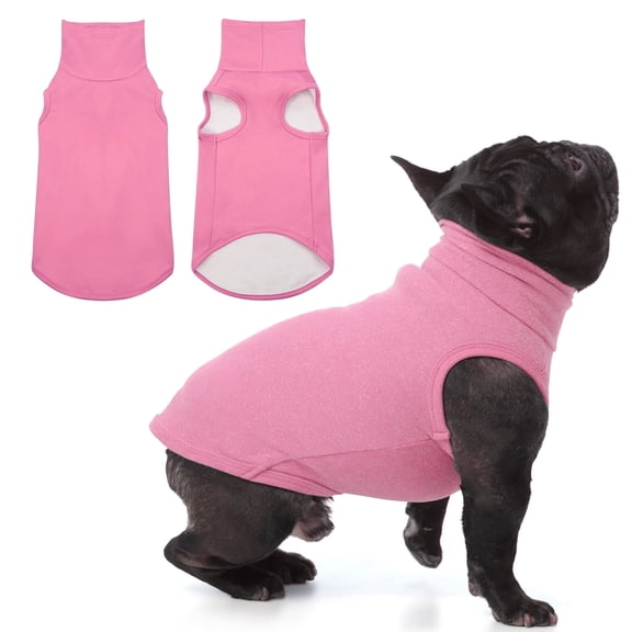 IECOii Small Dog Sweater,Stretch Fleece Vest Blue,Medium,Warm Pullover for Winter Spring and Fall, Soft & Lightweight Dog Sweatshirt Indoor Outdoor Clothes