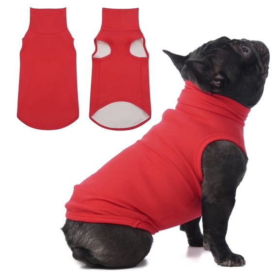 IECOii Small Dog Sweater,Stretch Fleece Vest Blue,Medium,Warm Pullover for Winter Spring and Fall, Soft & Lightweight Dog Sweatshirt Indoor Outdoor Clothes