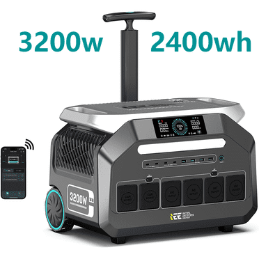 IEE 2400W Power Station Portable, 2048Wh LiFePO4 Camping Solar ...