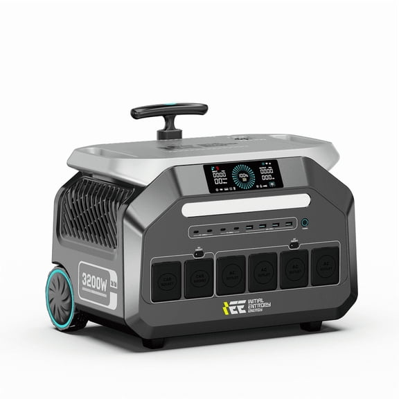 IEE P3200 Solar Generator, 2048Wh/3200W LiFePO4 Power Station, 1800W Fast Charging, APP Control for Home Backup, Camping & Emergencies