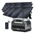 thumbnail image 1 of IEE P3200 Solar Generator with 3×200W  Panels, 2048Wh LiFePO₄ Power Station (3200W/6400W Peak) with 16 Ports, 1800W Fast AC & Solar Charging, APP Control, EPS Backup for Home, Camping & RVs, 1 of 11