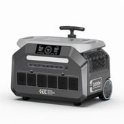 IEE P3200 Solar Generator 3200W/2048Wh LiFePO4 0.6H Fast Charge, 16 Ports, RV Ready, App Control & UPS Backup for Home Emergency