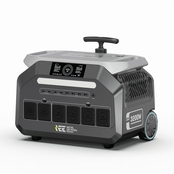 IEE P3200 3200W Solar Generator 2048Wh - 6400W Surge LiFePO4 EPS Fast Charge App Control Home RV Camping