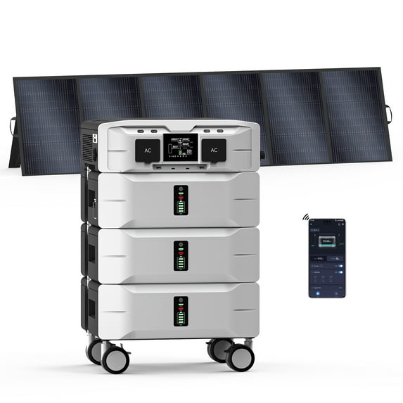 IEE SP5000 7680Wh Solar Generator 5000W w/ 1x500W Panel - Home Backup Power for RV, Camping & Emergencies