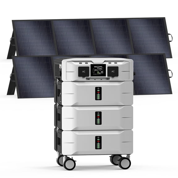 IEE SP5000 7680Wh Solar Generator 5000W w/ 2x200W Panel - Home Backup Power for RV, Camping & Emergencies