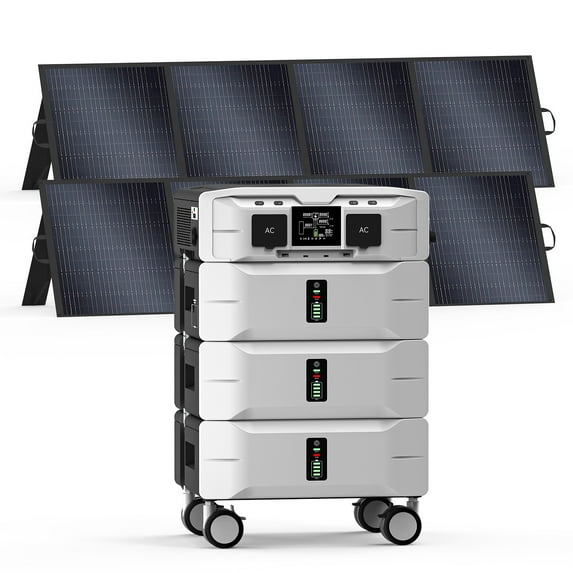 IEE SP5000 7680Wh Solar Generator 5000W w/ 2x400W Panel - Home Backup Power for RV, Camping & Emergencies