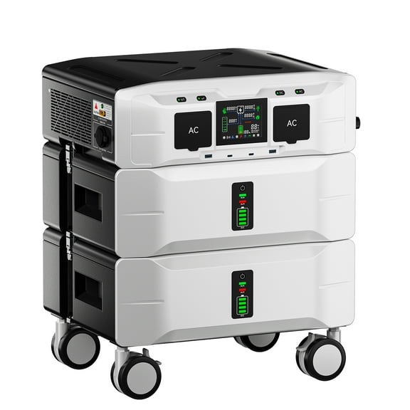 IEE SP5000 Portable Power Station & Solar Generator, 5000W (Peak 9000W) 5120Wh EV-Grade LFP, 120/240V, 3500W Fast Charge, APP/EPS