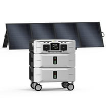 IEE SP5000 Portable Power Station & Solar Generator with 1x200W Solar Panels, 5000W 5120Wh, for Home Backup & Outdoor Use