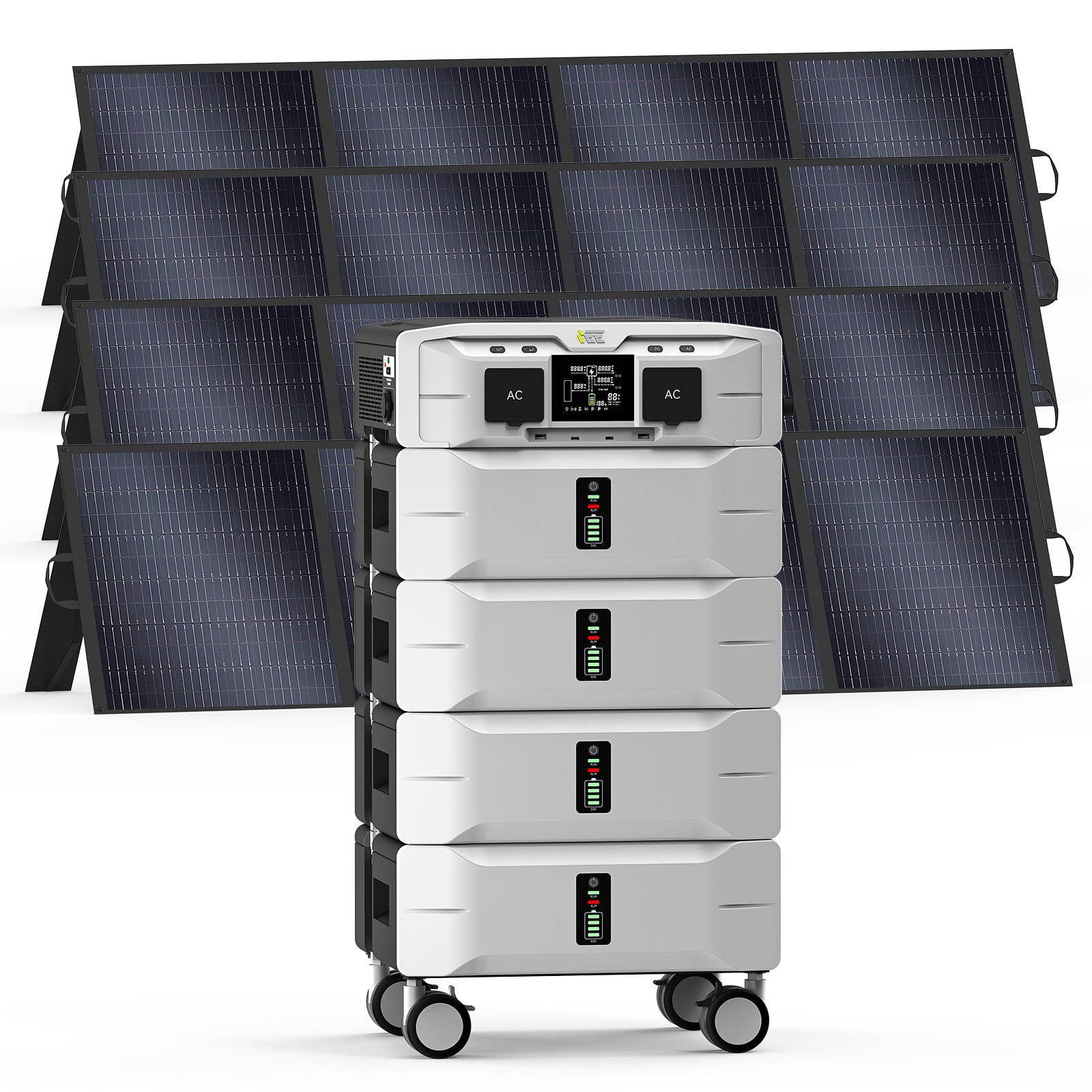 IEE SP5000 Solar Generator 5000W 10240Wh with 2x400W Panels, 120V/240V ...