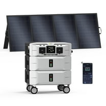 IEE SP5000 Solar Power Generator 5120Wh with 1x400W Solar Panel | 5000W Output for Home Backup Power, RV & Camping, 240V & 120V Outlets