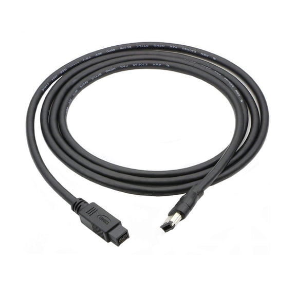 IEEE1394 Firewires Cable 6 Pin Male to 9Pin Male Adapter Cable for Connecting Printers and Scanners
