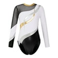 thumbnail image 1 of IEFIEL Girls Gymnastics Leotard Athletic Tank Bodysuit Long Sleeve Ballet Dance Unitard White 6, 1 of 7