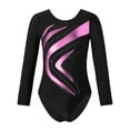thumbnail image 1 of IEFIEL Girls Long Sleeve Dance Training Leotard Sparkle Glitters Gymnastics Workout Yoga Outfit Pink-B 10, 1 of 5