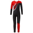thumbnail image 1 of IEFIEL Girls Long Sleeve Full Body Dance Leotard Hollow Back Gymnastics Unitard Biketard One Piece Jumpsuit Red 10, 1 of 7