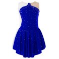 thumbnail image 1 of IEFIEL Girls Shiny Rhinestone Figure Skating Dress Ballet Dance Sleeveless Gymnastics Leotard Dance Wear A Royal Blue 16, 1 of 5