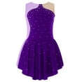 thumbnail image 1 of IEFIEL Girls Shiny Rhinestone Figure Skating Dress Ballet Dance Sleeveless Gymnastics Leotard Dance Wear Purple 12, 1 of 5