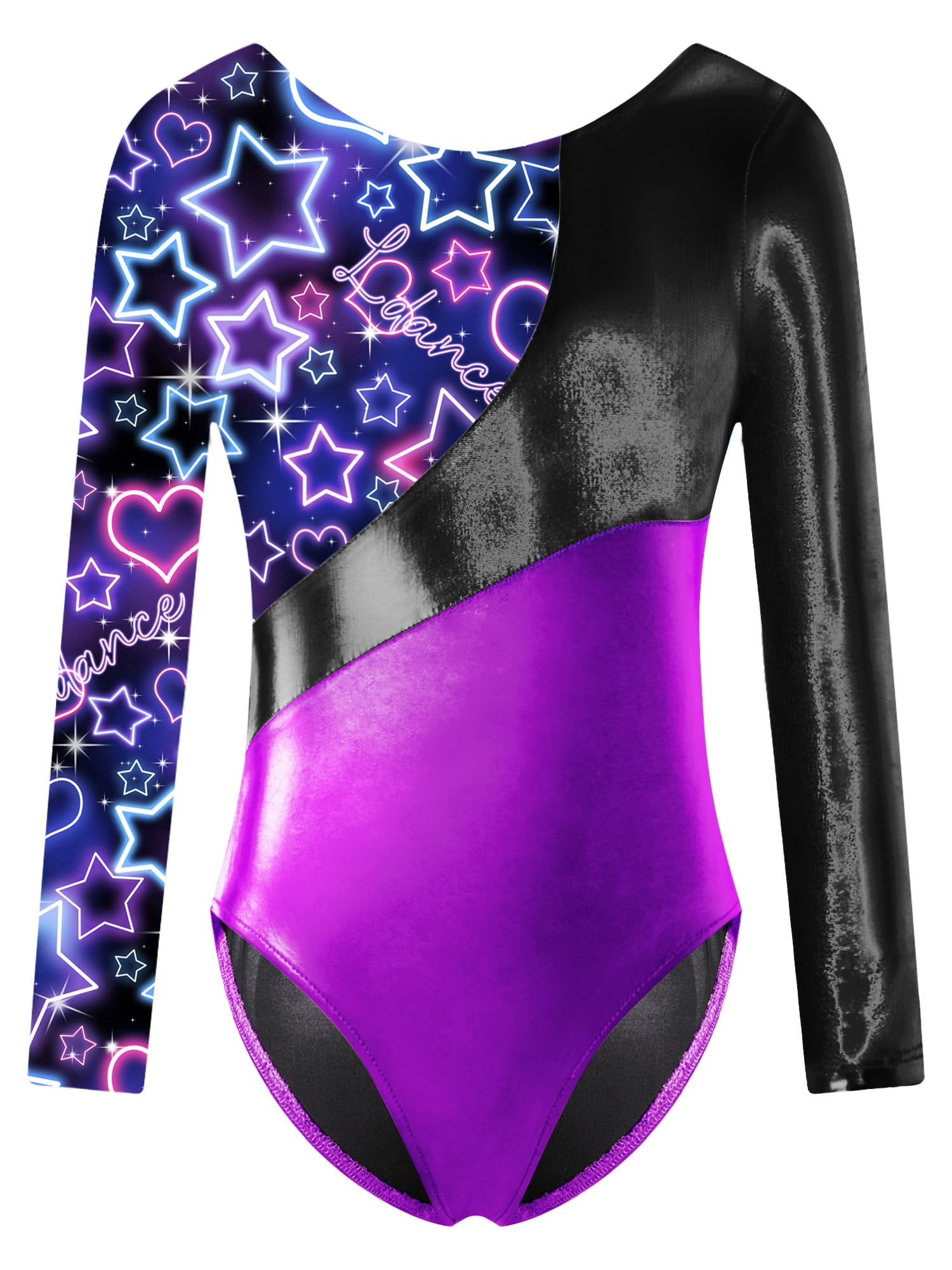 IEFIEL Kids Girls Gymnastics Ballet Leotard Long Sleeve Figure Skating