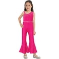 thumbnail image 1 of IEFIEL Kids Girls Oblique Shoulder Ballet Jumpsuit Sports Gymnastics Dance Leotard Sparkle Rhinestone Unitard Dance Outfit Hot Pink 6, 1 of 7