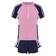 thumbnail image 1 of IEFIEL Kids Girls Tankini 2Pcs Printed Swimwear Swimming Shirt with Boyshorts Swimsuit Beachwear Pink 4XL, 1 of 5
