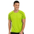 thumbnail image 1 of IEFIEL Mens Rash Guard Swim Shirt Short Sleeve UV Protection Shirt Athletic Quick Dry T-Shirt Tees Fluorescent Green 8XL, 1 of 7