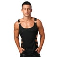 thumbnail image 1 of IEFIEL Mens Side Cutout Tank Top Athletic Muscle T-Shirt Rave Party Vest Tops Black A L, 1 of 7