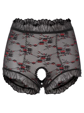 YiZYiF Womens Ruffled Bloomers Frilly Lace Knickers Panties Underwear 