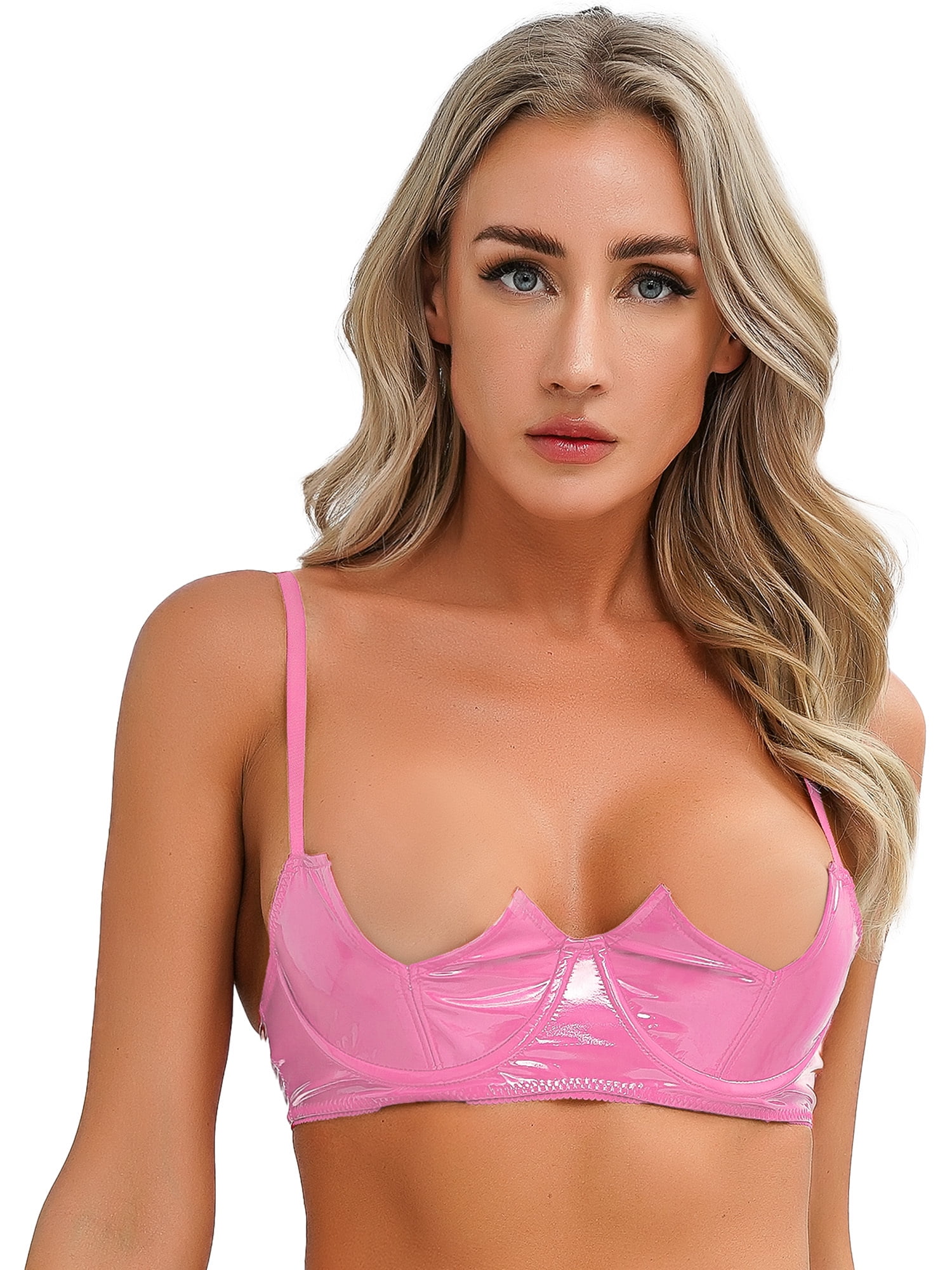 Women Invisible Push Up Bra Solid Color Halter Backless Crop Tops