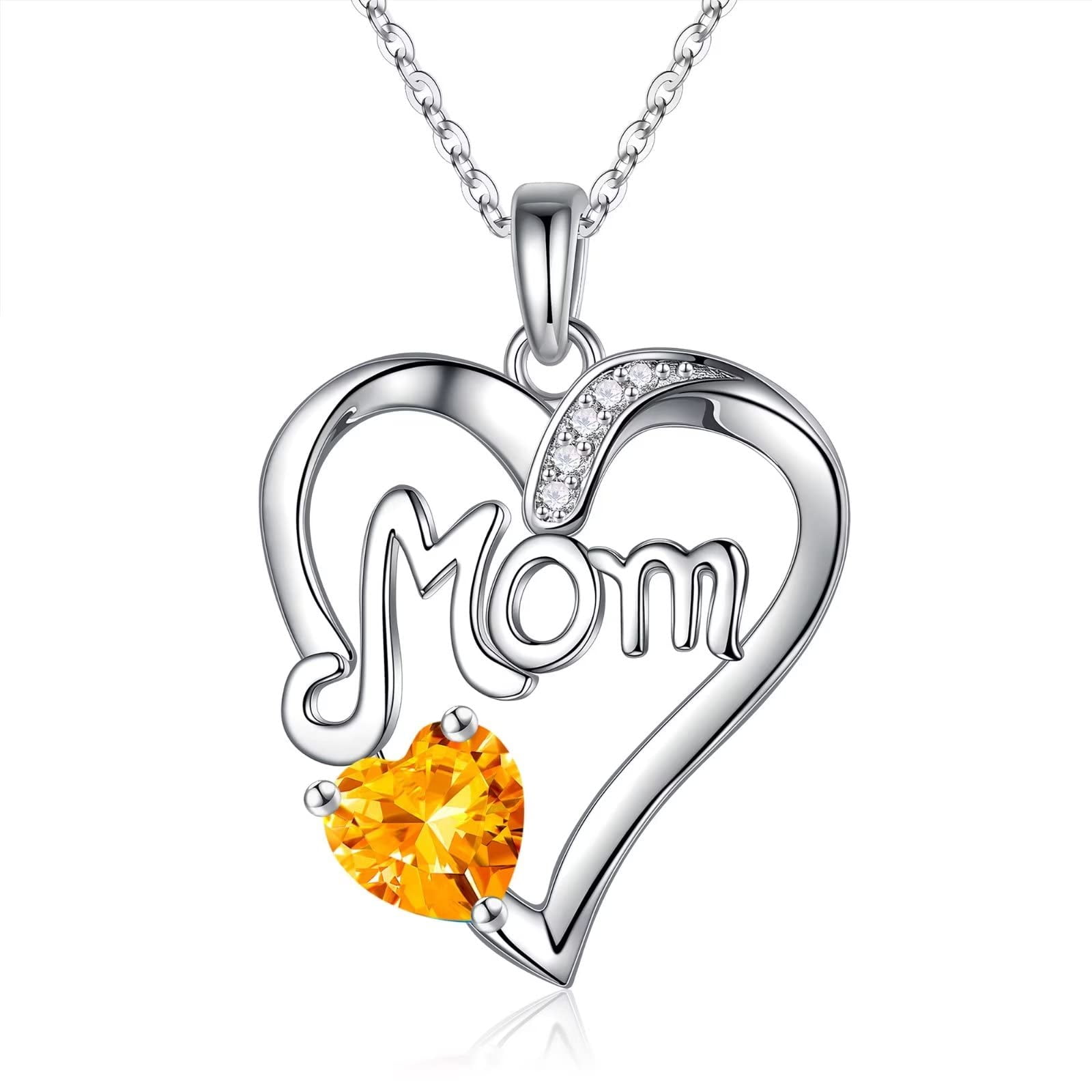 Elda & Co. Birthday Gifts For Mom I Love You Mom Necklace Sterling Silver  Simulated Diamond Jewelry Love Heart Pendant Necklace For Mother - Imported  Products from USA - iBhejo