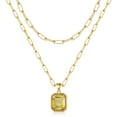thumbnail image 1 of IEFSHINY Birthstone Necklace for Women 14K Real Gold Plated Necklaces for Women Layered Necklaces for Women Birthday Gifts for Women Wife Women, 1 of 7