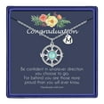 thumbnail image 1 of IEFSHINY Graduation Gifts for Her 2024, Compass Necklace Graduation Gifts Opal Initial Necklaces for Women Graduation Necklaces Class of 2024 College Graduation Gifts for Her, 1 of 5