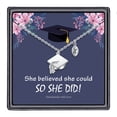 thumbnail image 1 of IEFSHINY Graduation Gifts for Her White Gold Plated Cap Pendant Necklace Graduation Gifts for Women, 1 of 5