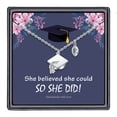 thumbnail image 1 of IEFSHINY Graduation Gifts for Her White Gold Plated Cap Pendant Necklace Graduation Gifts for Women, 1 of 5