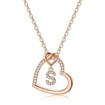 IEFSHINY Heart Initial Necklaces for Women Dainty Necklace for Teen Girls Kids Jewelry Gifts