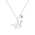 thumbnail image 1 of IEFSHINY Horse Gifts for Women Horse Necklace Stainless Steel Heart Initial Necklace, 1 of 5