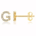 thumbnail image 1 of IEFSHINY Initial Earrings 14k Gold Plated Letter Earrings for Women Nickel Free Baby Earrings Women Alphanber Earrings Hypoallergenic CZ Initial Pierced Earrings for Young Women, 1 of 5
