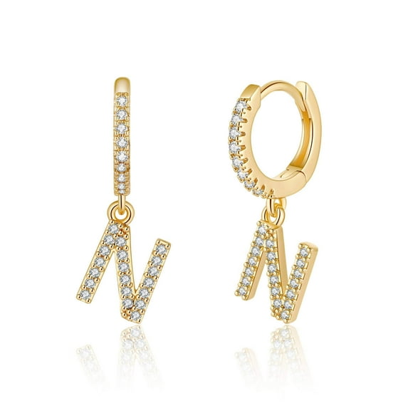 IEFSHINY Initial Earrings for Women Hypoallergenic Huggie Hoop Earrings Jewelry Gifts for Women