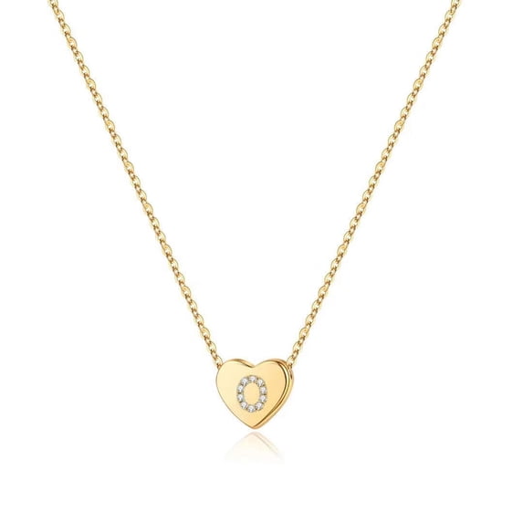 IEFSHINY Initial Heart Necklace for Women Dainty Heart Pendant Necklace for Women Jewelry Gifts