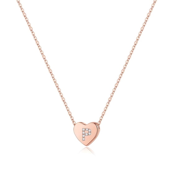 IEFSHINY Initial Heart Necklace for Women Dainty Heart Pendant Necklace for Women Jewelry Gifts