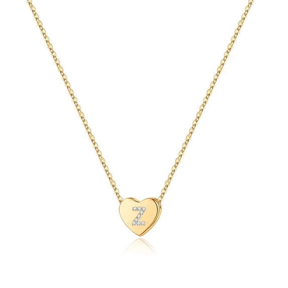 IEFSHINY Initial Heart Necklace for Women Dainty Heart Pendant Necklace for Women Jewelry Gifts