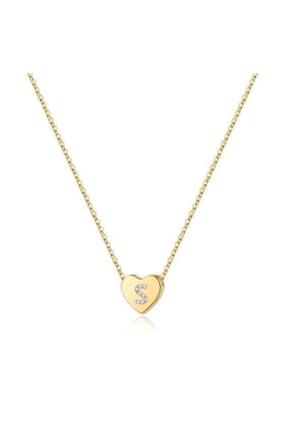 Initial Heart Necklace for Women Dainty Heart Pendant Necklace for Women Jewelry Gifts