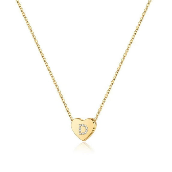 IEFSHINY Initial Heart Necklace for Women Dainty Heart Pendant Necklace for Women Jewelry Gifts