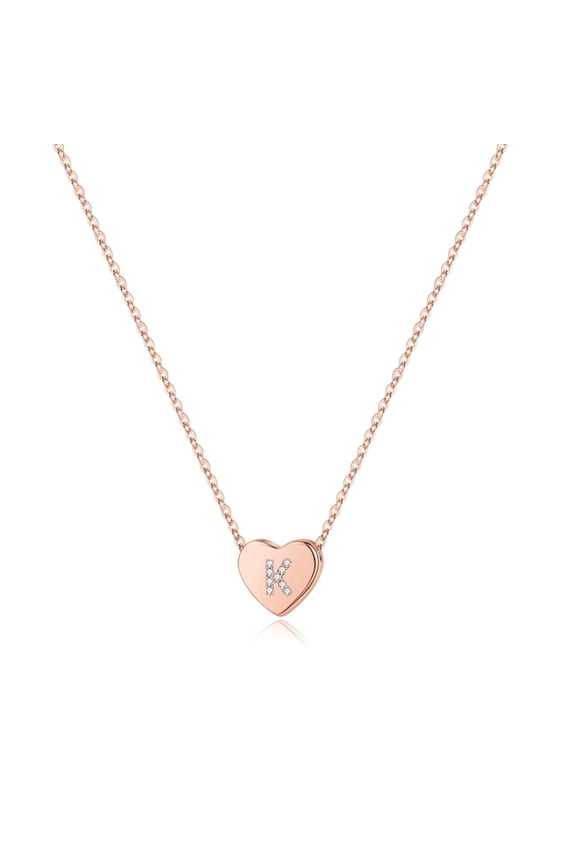 Initial Heart Necklace for Women Dainty Heart Pendant Necklace for Women Jewelry Gifts