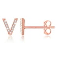 thumbnail image 1 of IEFSHINY Initial Stud Earrings for Women Monogram Earrings for Women 14K Rose Gold Plated CZ Alphabet Letter Earrings Initial Earrings for Women Cubic Zirconia, 1 of 5