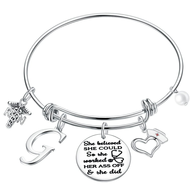 IEFSHINY Nurse Appreciation Gifts for Women Charm Bracelets