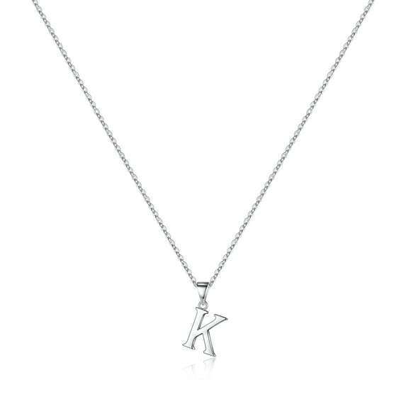 IEFSHINY S925 Sterling Silver Necklace for Women Dainty Initial Pendant Necklace for Women Jewelry Gifts