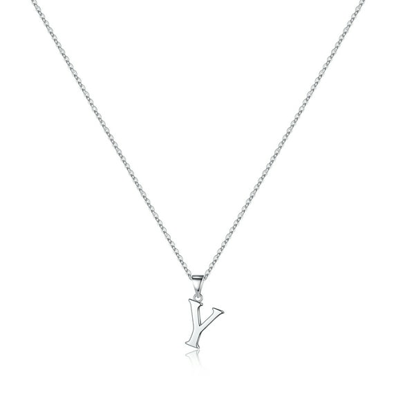 IEFSHINY S925 Sterling Silver Necklace for Women Dainty Initial Pendant Necklace for Women Jewelry Gifts