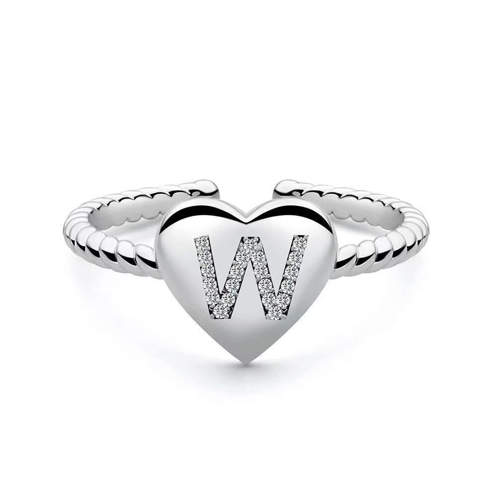 IEFSHINY Stackable Initial Rings for Women Initial Rings for Women ...