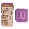 thumbnail image 1 of IEFSHINY Travel Jewelry Case for Women Girls, Small Initial Travel Jewelry Case, Personalized Travel Mini Jewelry Organizer, 1 of 6